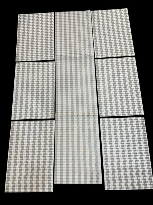Chatai Plastic 7 PC SET ( 1 Runner & 6 Mats )