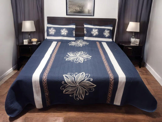 Cotton Embroidery Mid Flower 3pc