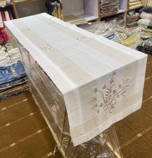 Cotton Embroidered Table Runner