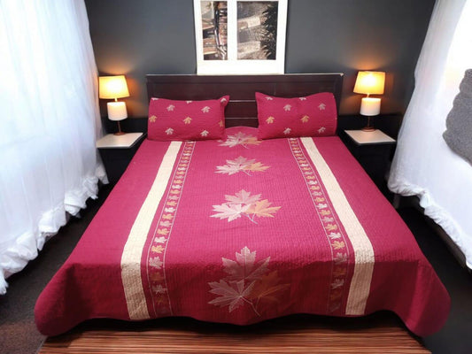 Cotton Embroidery Border Leaf 3pc