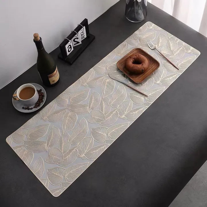 White Gold Center Table Runner Plastic