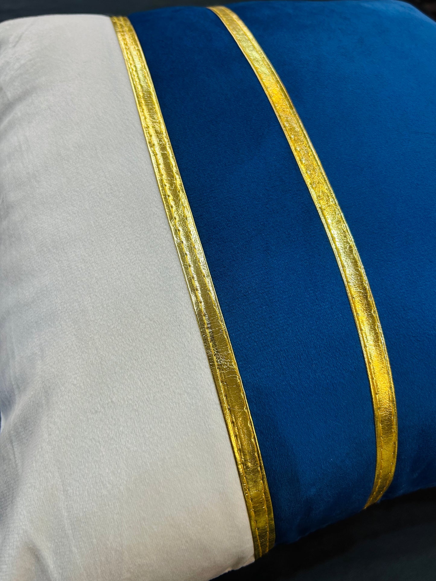 Velvet Two Line Cushion