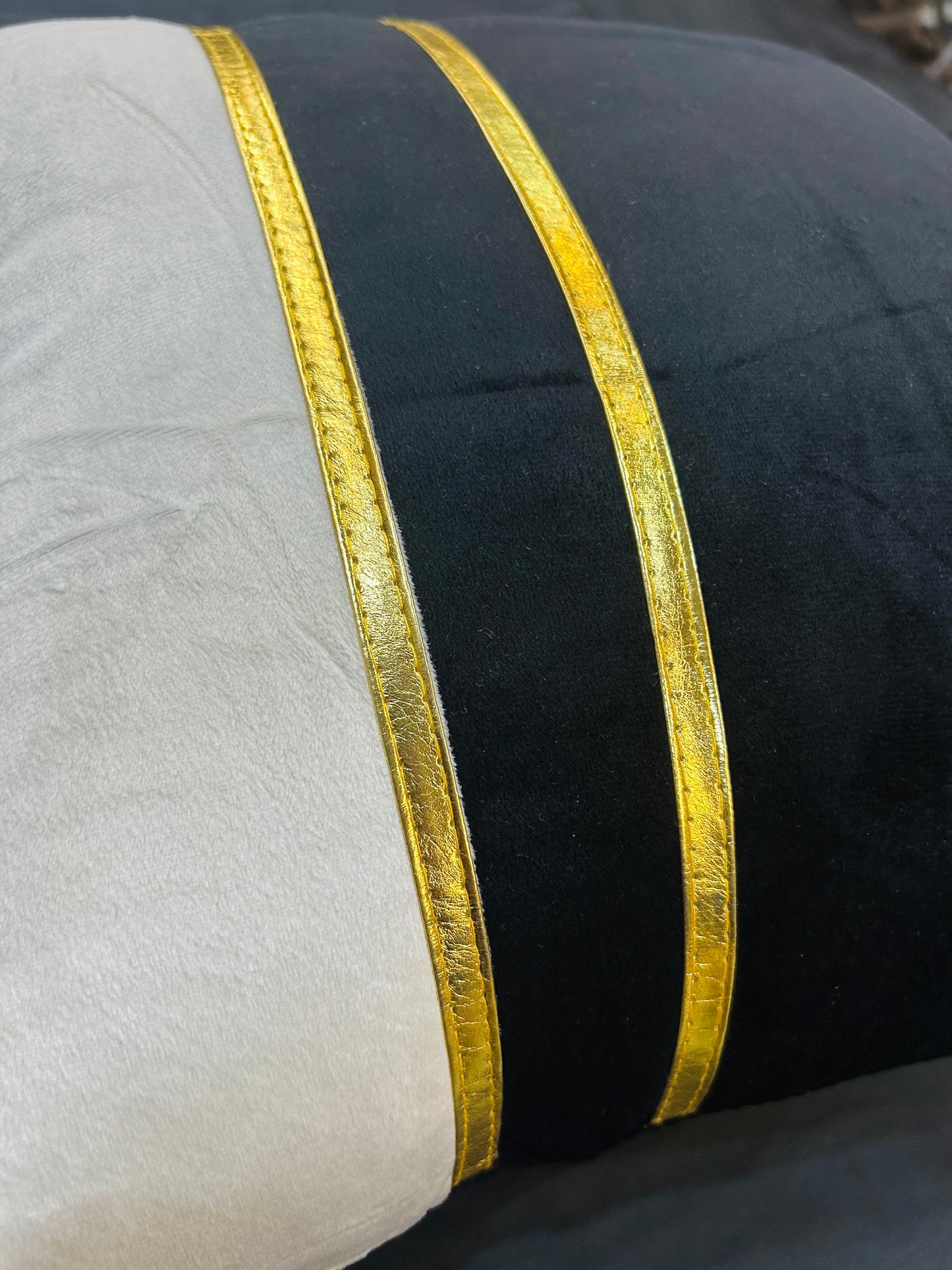 Velvet Two Line Cushion