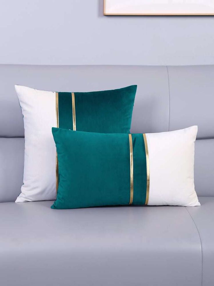 Velvet Two Line Cushion