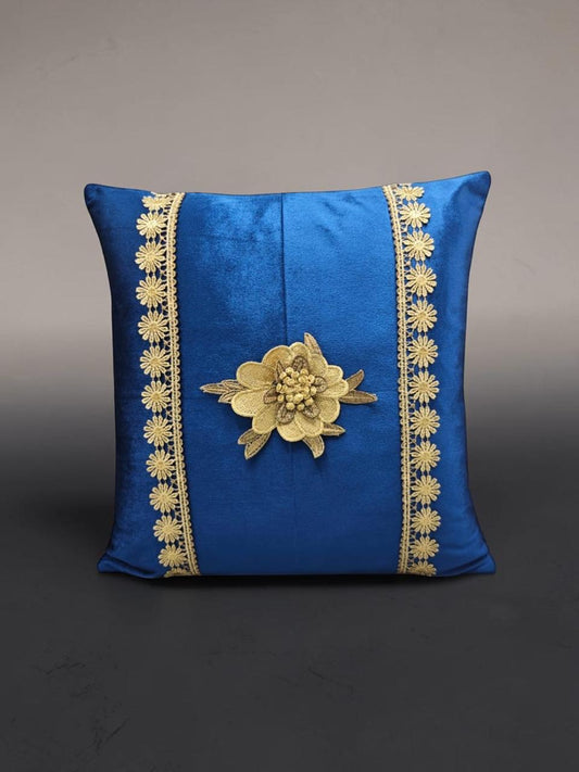 Italian Velvet Flower Lace Cushion