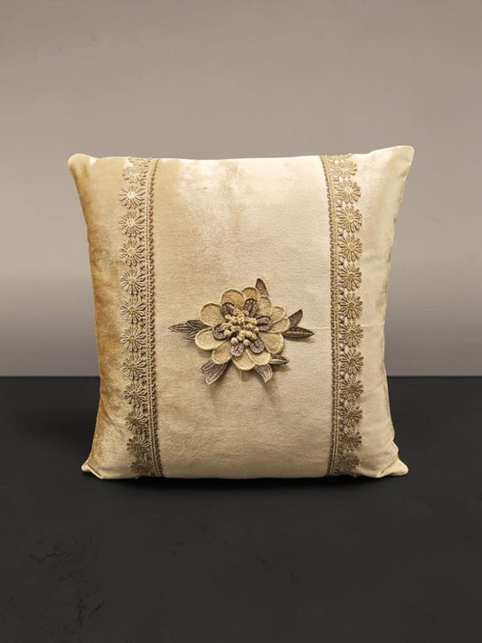 Italian Velvet Flower Lace Cushion