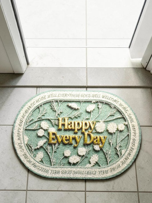 PVC Printed Writing Oval Door Mat/Floor Mat
