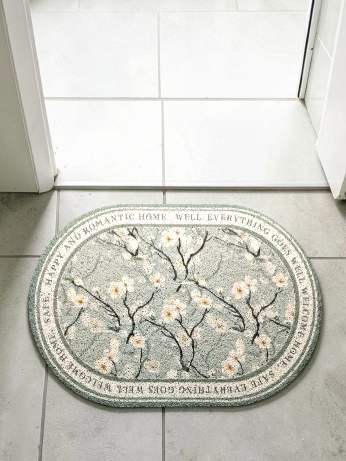 PVC Printed Writing Oval Door Mat/Floor Mat