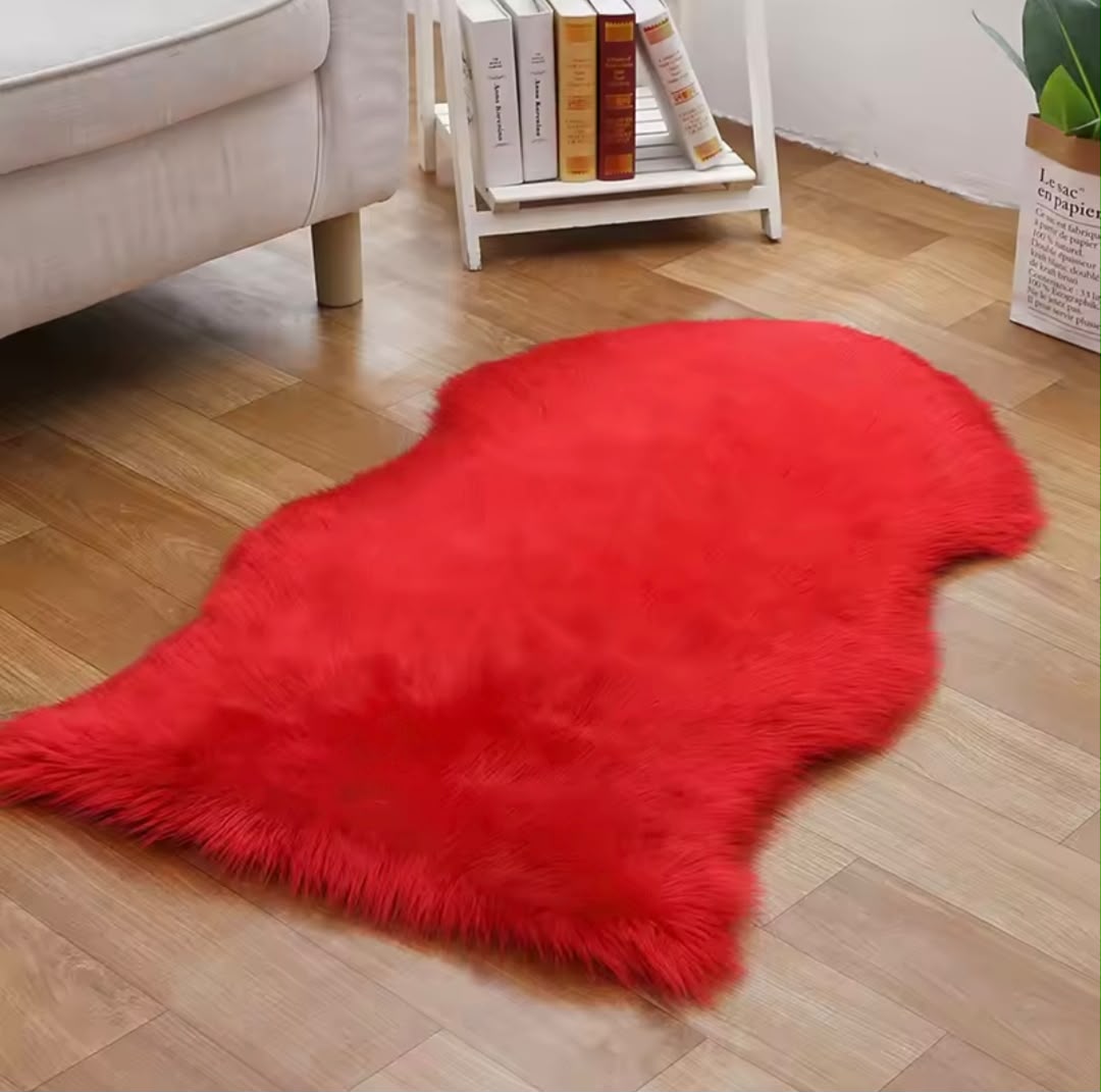 Cheetah Shape Long Fur Fluffy Door Mat/Floor Mat