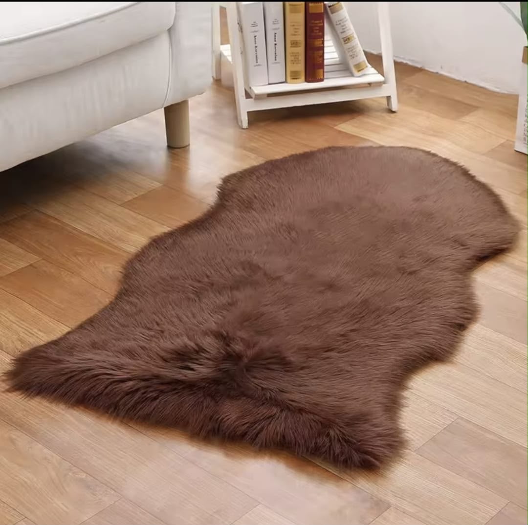 Cheetah Shape Long Fur Fluffy Door Mat/Floor Mat