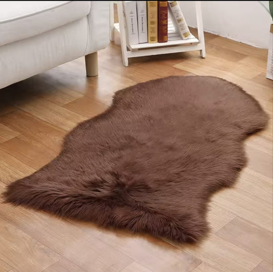 Cheetah Shape Long Fur Fluffy Door Mat/Floor Mat