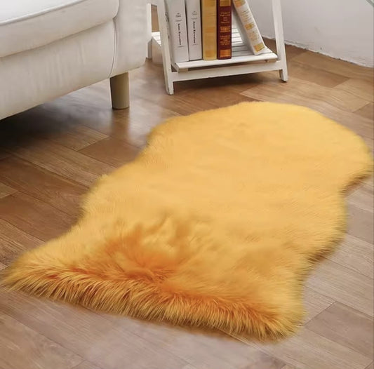 Cheetah Shape Long Fur Fluffy Door Mat/Floor Mat