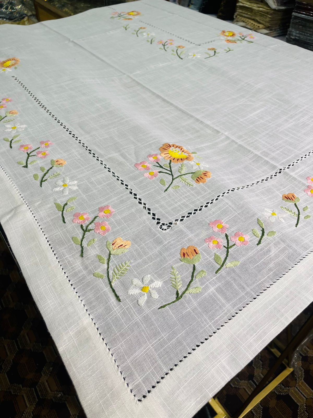 8 CHAIR , Embroidery Dining Table Sheet Ali Bedding Store