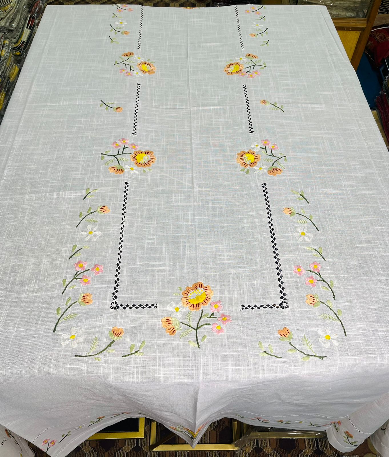 8 CHAIR , Embroidery Dining Table Sheet Ali Bedding Store